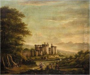 View Of Conway Castle by Julius Caesar Ibbetson