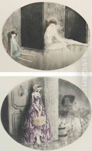 'french Doll' Or 'poupei Moderne' by Louis Icart