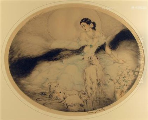 La Dame Aux Camelias by Louis Icart