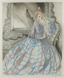 Girl In Crinoline by Louis Icart