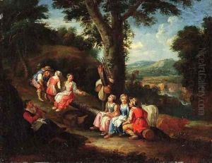 Children playing a game of see-saw