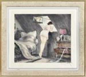 'attic Room' (sous Le Toit) by Louis Icart