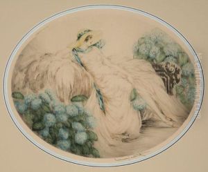 Hydrangeas, Les Hortensias by Louis Icart