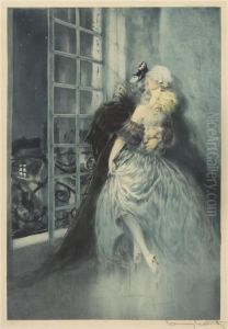 Couple Kissing by Louis Icart