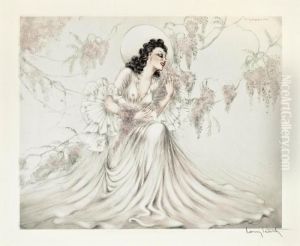 La Glycine (wisteria) by Louis Icart