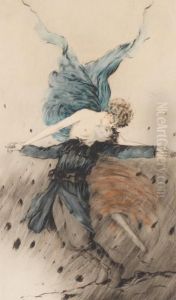 "la Baiser De La Mere Patrie" (kiss Of The Motherland) by Louis Icart