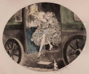 dame Au Chapeau by Louis Icart