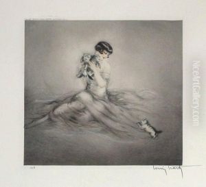 Femme Auxchats by Louis Icart