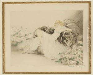 Peonies by Louis Icart