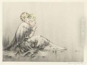 'young Mother' (la Jeune Mere) by Louis Icart