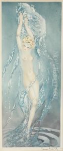 Fountain by Louis Icart