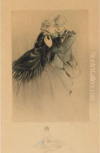 Mother Bidding Farewell To Son by Louis Icart