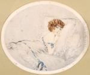 Femme A L'oreille by Louis Icart