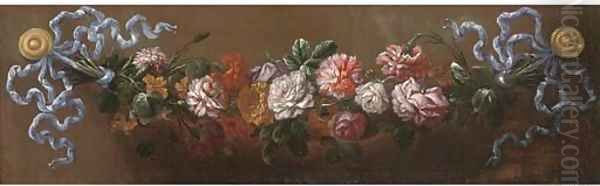 A swag of roses - view 1