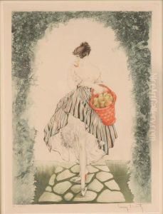 Basket Of Apples by Louis Icart