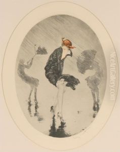 Rain by Louis Icart