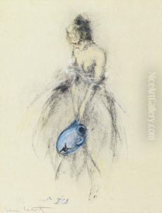 Jeune Femme A La Cruche Cassee by Louis Icart