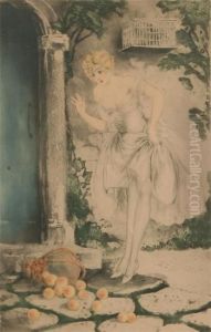 Le Panier Renverse by Louis Icart