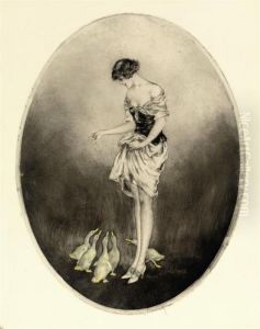 'le Gouter' (the Snack) by Louis Icart