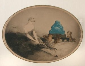 Pekinese Buddha by Louis Icart