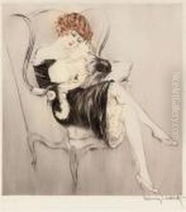 The Sleeping Cat by Louis Icart