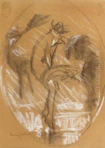 Le Coup De Vent by Louis Icart