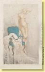 Nu A La Bergere by Louis Icart