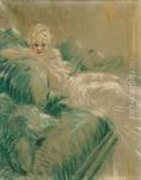 Elegante A La Robe Blanche - view 1