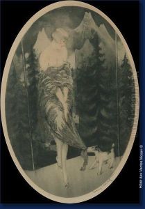 Femme Et Son Chien by Louis Icart