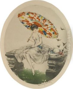 Parasol by Louis Icart
