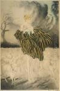 Elegante Au Troupeau De Moutons by Louis Icart