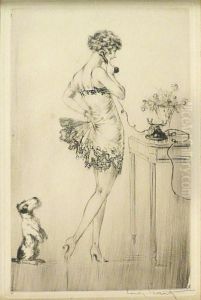 Elegante Au Telephone by Louis Icart
