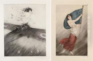 'l'avion' ('homage To Guynemer') by Louis Icart