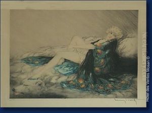 Femme Sur Une Peau D'ours