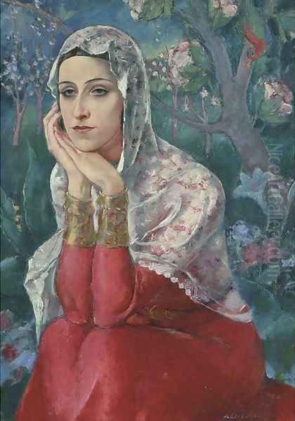 A Turkish beauty in a garden - view 1