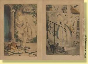 La Laitiere by Louis Icart
