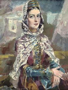 Tcherkesse woman by Halil Bey Mussaijassul