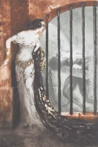 Belle Et Le Prisonnier by Louis Icart