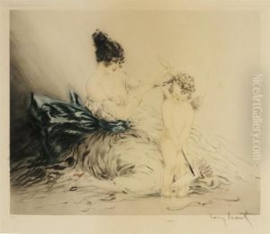 'le Bandeau' (blindfold) 1922 by Louis Icart