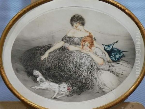 Les Deux Amies Au Chat Blanc - view 1