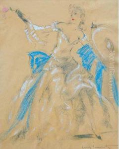 Elegante A La Rose by Louis Icart