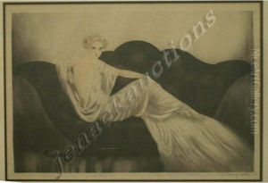 The Sofa by Louis Icart