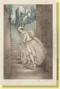 En Route Pour Le Moulin Rouge by Louis Icart