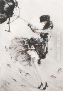 Autumn (storm) by Louis Icart