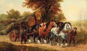 Loggers on a country lane