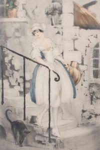 Milkmaid by Louis Icart