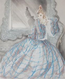 Girl In Crinoline by Louis Icart