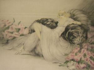 8.25 X 11 Aquatint Etching by Louis Icart