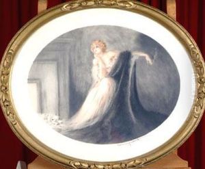 L'elegante A La Cigarette by Louis Icart