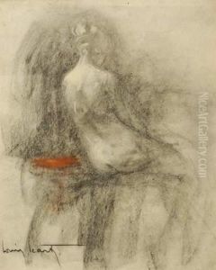 Nu Assis De Dos by Louis Icart
